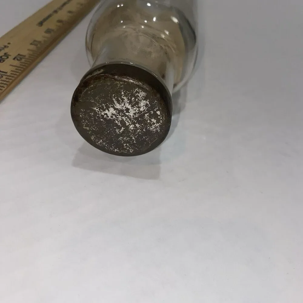 Vintage Roll Rite Good Housekeeping Glass Rolling Pin Metal Cover W Paper Recipe